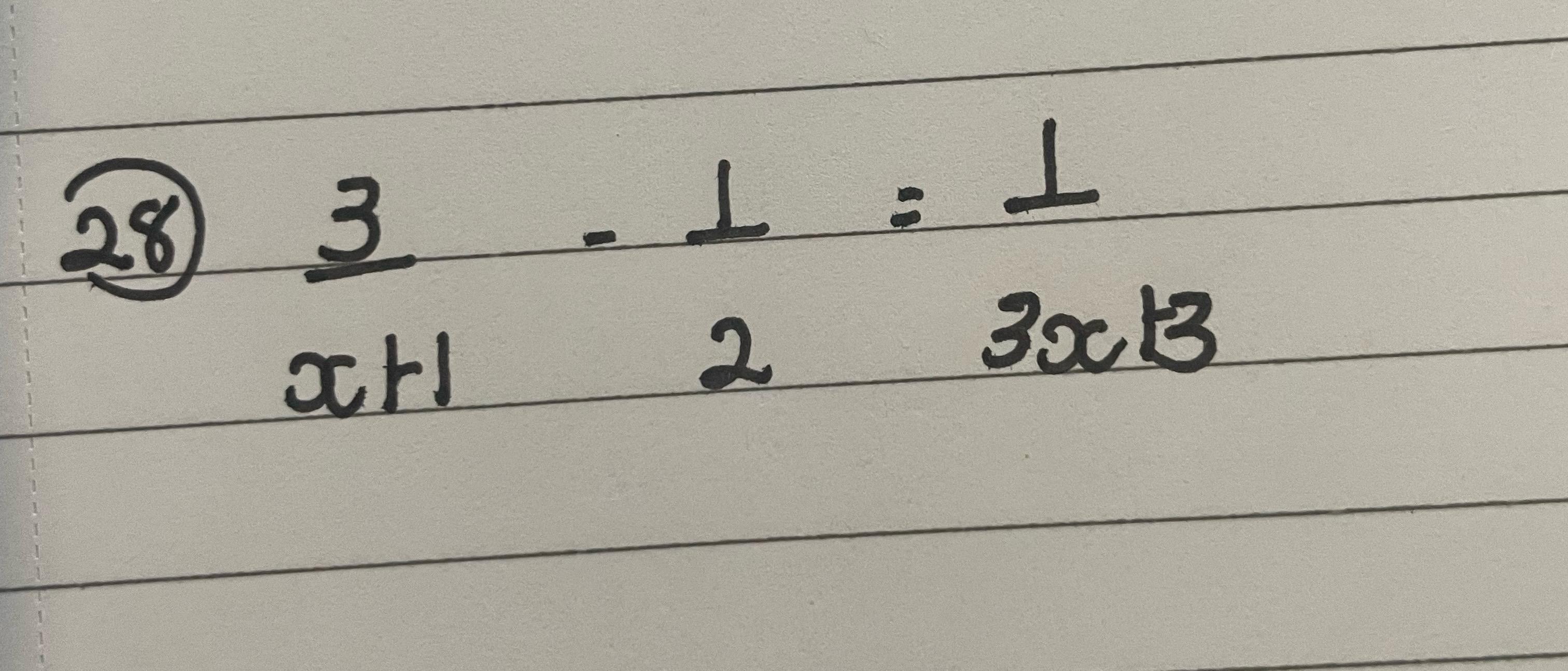 Solved (28) 3x+1-12=13x+3 | Chegg.com