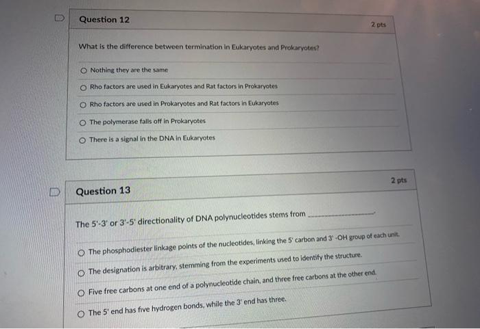 Solved D Question 12 2 pts What is the difference between | Chegg.com