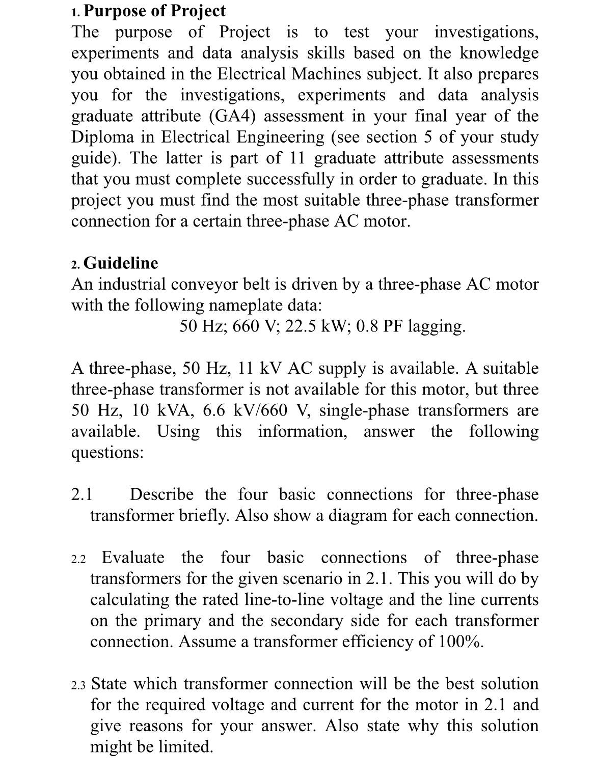 Purpose Of Projectthe Purpose Of Project Is To Test Chegg