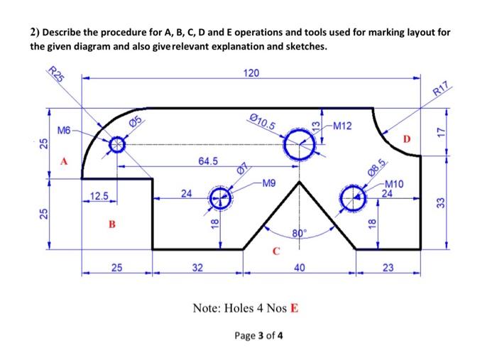 Solved 2) Describe The Procedure For A, B, C, D And E | Chegg.com