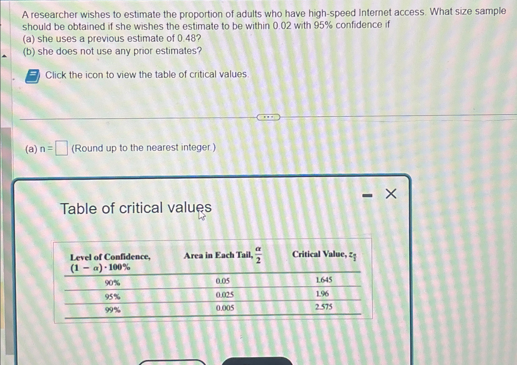 Solved A researcher wishes to estimate the proportion of | Chegg.com