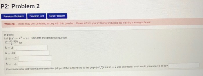 Solved P2: Problem 2 Previous Problem Problem List Next | Chegg.com