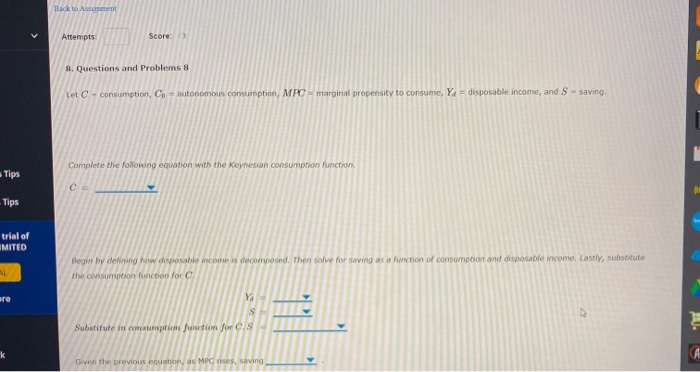 Solved Attempts: Score: 1 5. Questions and Problems 5 | Chegg.com