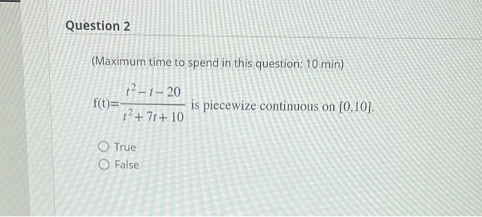 Solved (Maximum time to spend in this question: 10 min ) | Chegg.com