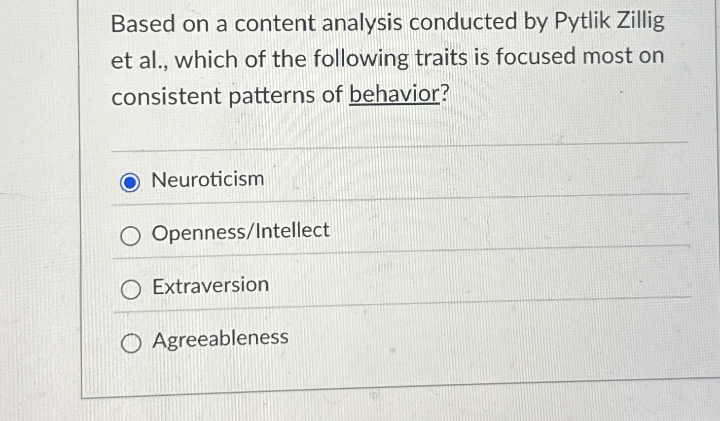 Solved Based on a content analysis conducted by Pytlik | Chegg.com