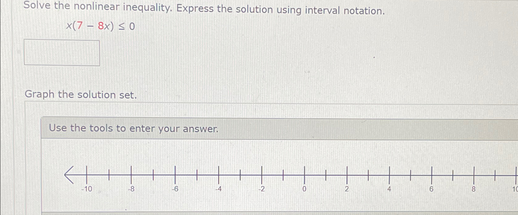 Solved Solve the nonlinear inequality. Express the solution | Chegg.com