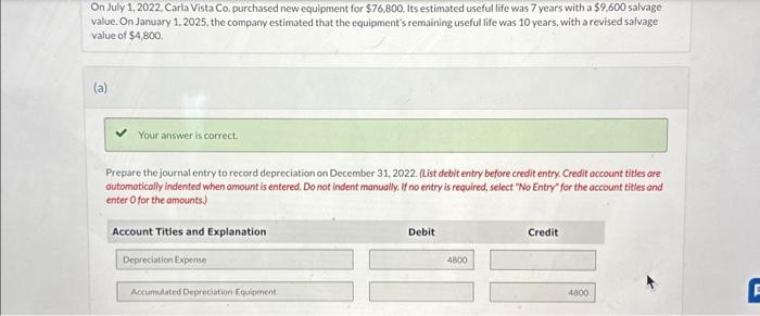 Solved Prepare the journal entry to record depreciation on | Chegg.com