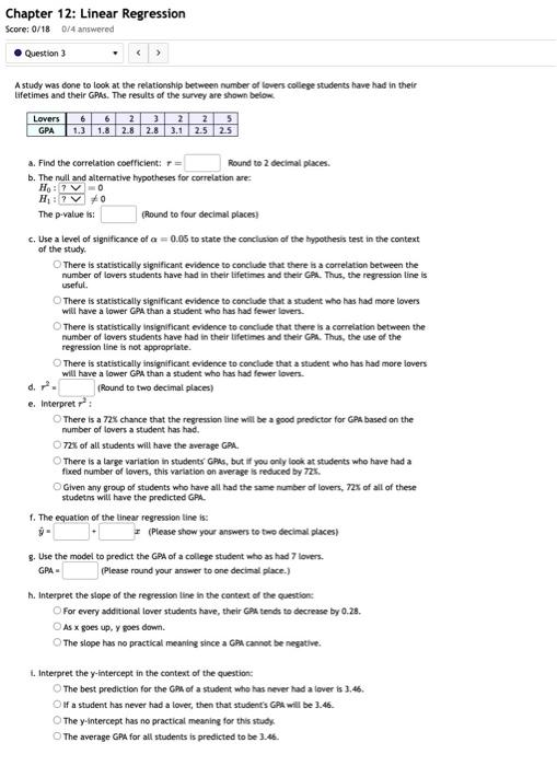 Solved A Study Was Done To Look At The Relationship Between | Chegg.com