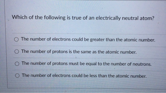 Solved Which of the following is true of an electrically | Chegg.com