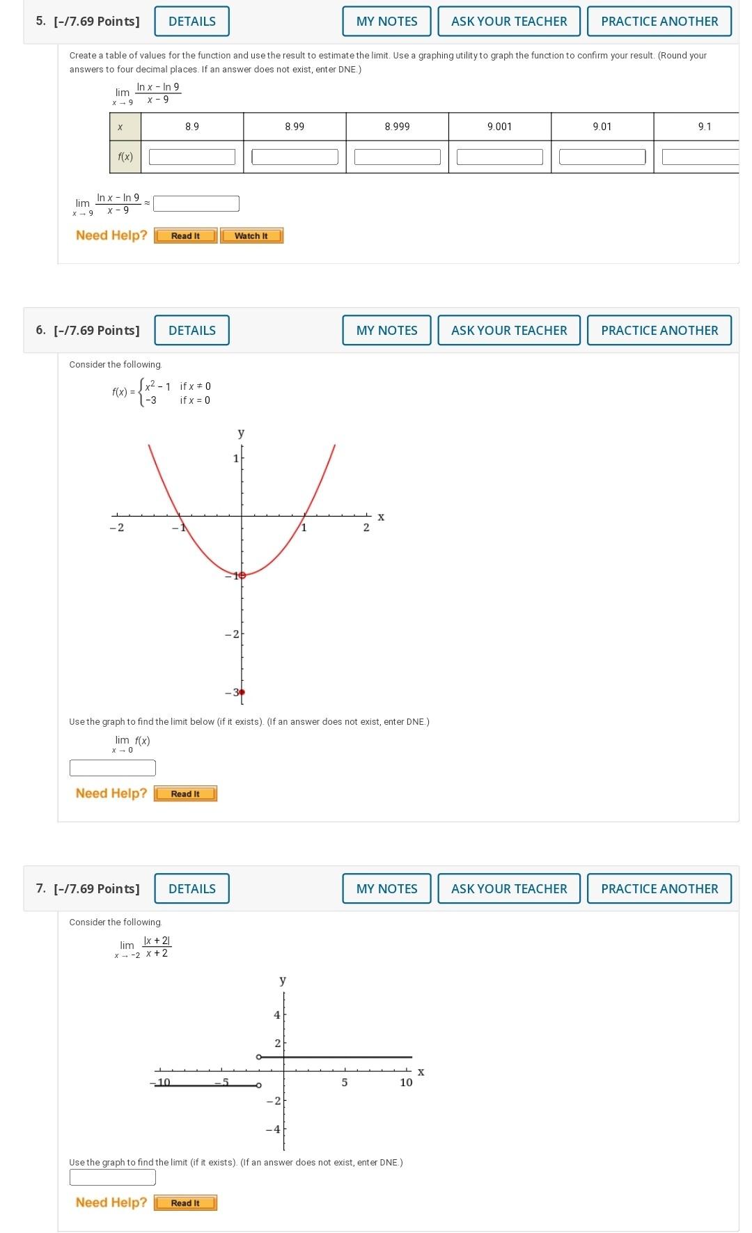 Solved Create a table of values for the function and use the | Chegg.com