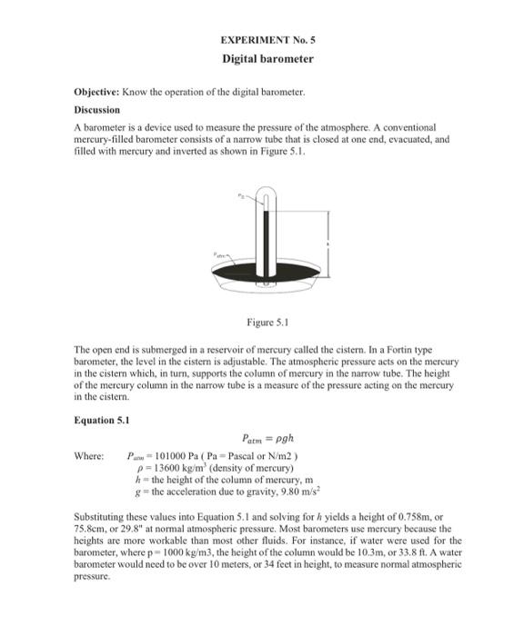 Digital Barometer with Boiling Point of Water —