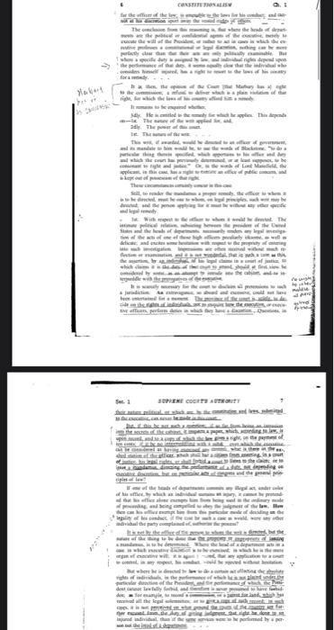 Solved IMPLICATIONS OF MARBURY V. MADISON v MARBURY V. | Chegg.com