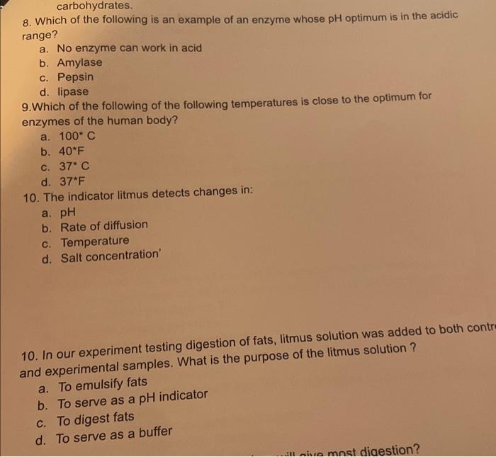 which of the following is an example of an enzyme