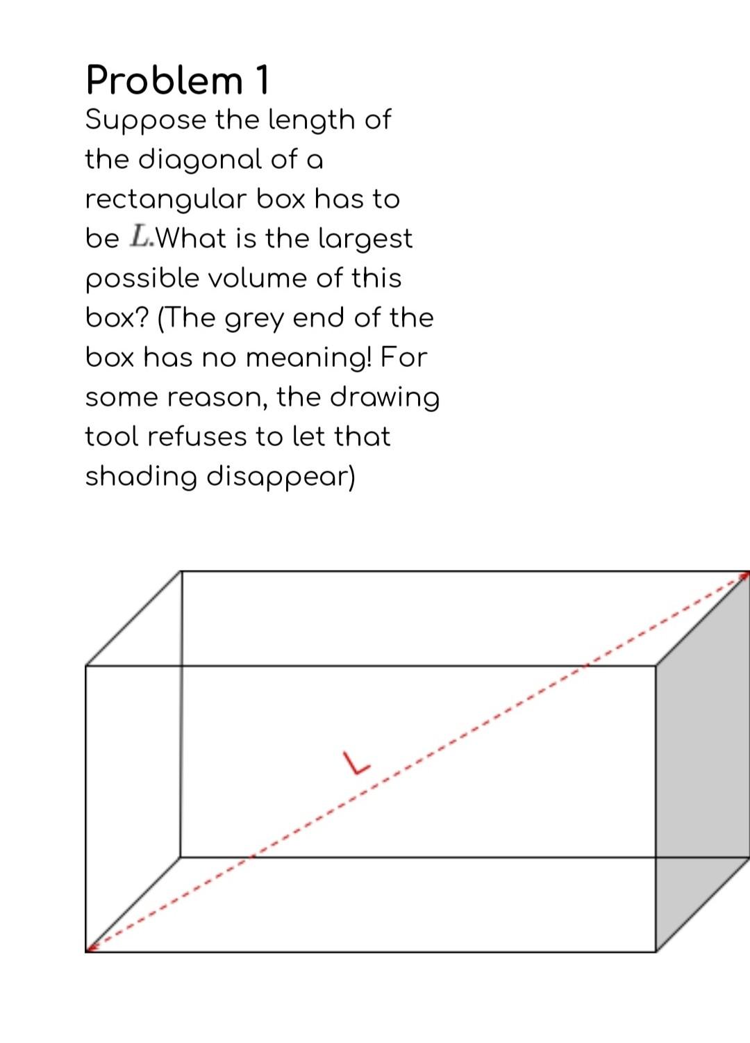 Solved Problem 1 Suppose the length of the diagonal of a | Chegg.com