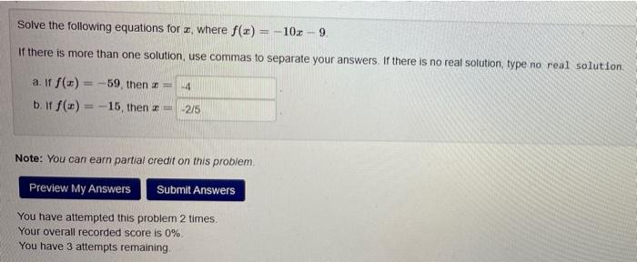 Solved Solve the following equations for x, where | Chegg.com