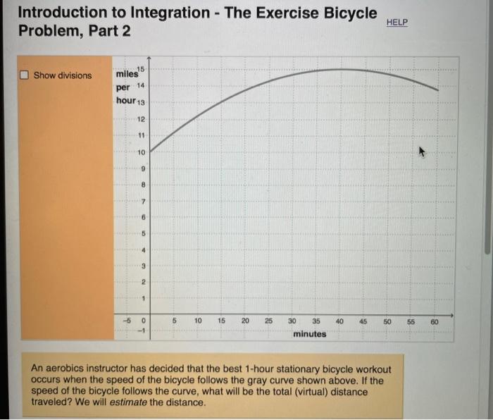 Solved Introduction to Integration - The Exercise Bicycle | Chegg.com