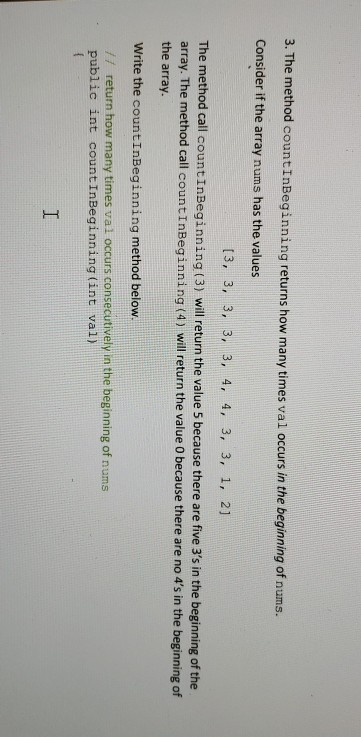 Solved Name: Period: Consider the following partial class | Chegg.com