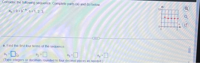 Solved Consider the following sequence. Complete parts (a) | Chegg.com