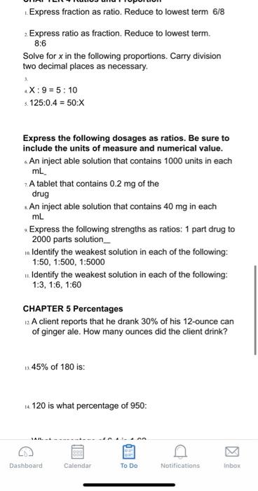 Solved Express fraction as ratio. Reduce to lowest term 6/8 