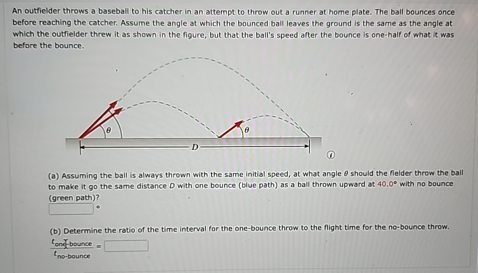 Solved An outfielder throws a baseball to his catcher in an
