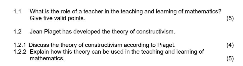 Solved 1.1 What is the role of a teacher in the teaching Chegg