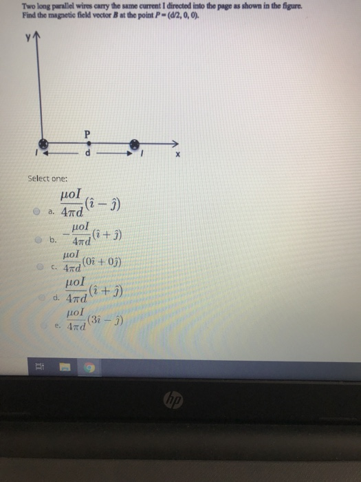Solved Two long parallel wires carry the same current I | Chegg.com