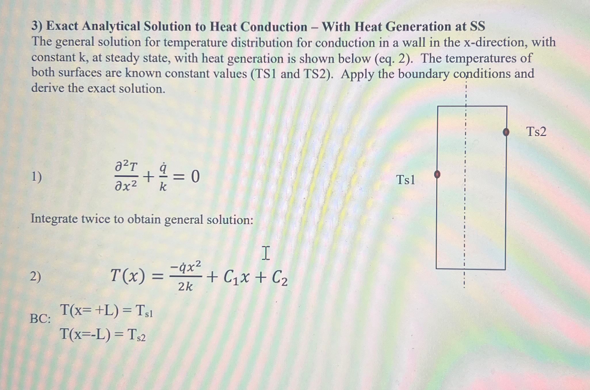 Solved Exact Analytical Solution to Heat Conduction - ﻿With | Chegg.com