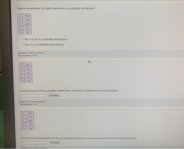 Solved Determine whether this table represents a probability | Chegg.com