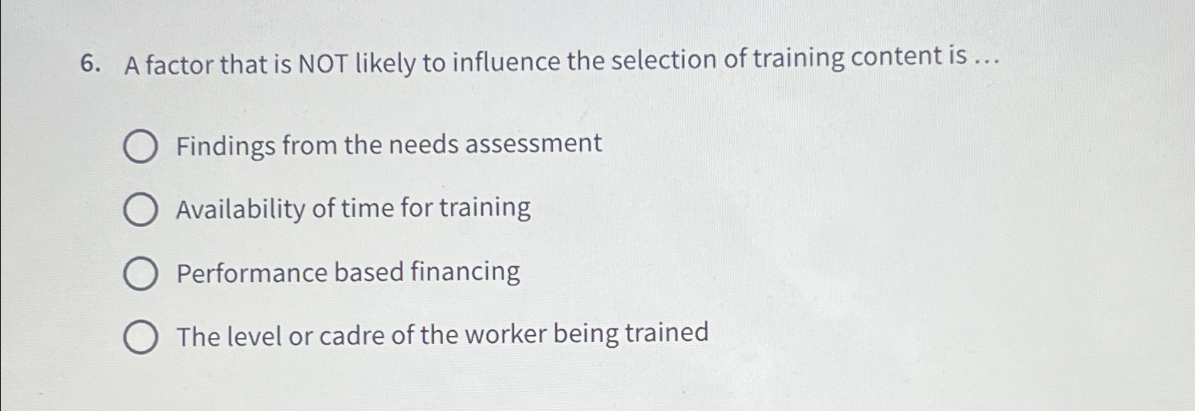 A factor that is NOT likely to influence the | Chegg.com