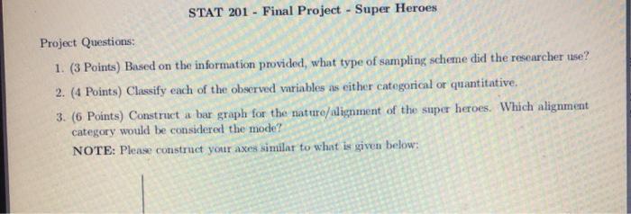 STAT 201 - Final Project - Super Heroes Project | Chegg.com