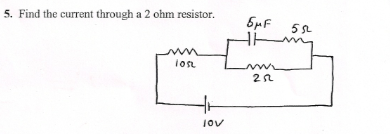 Solved Find the current through a 2 ohm resistor. | Chegg.com