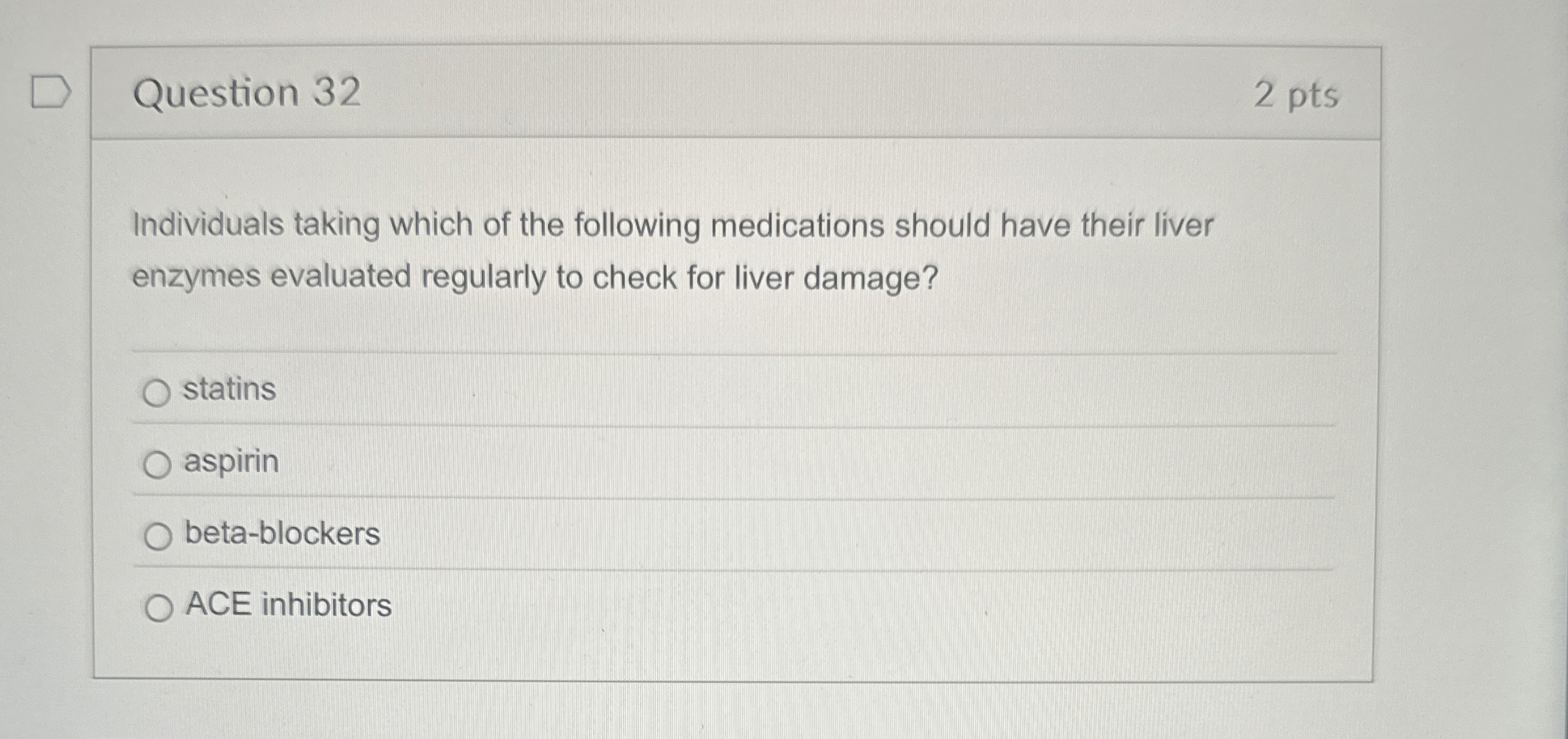 Solved Question 322 ﻿ptsIndividuals taking which of the