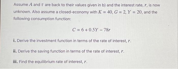 Solved The Production Function Of An Economy Is Given By: Y | Chegg.com