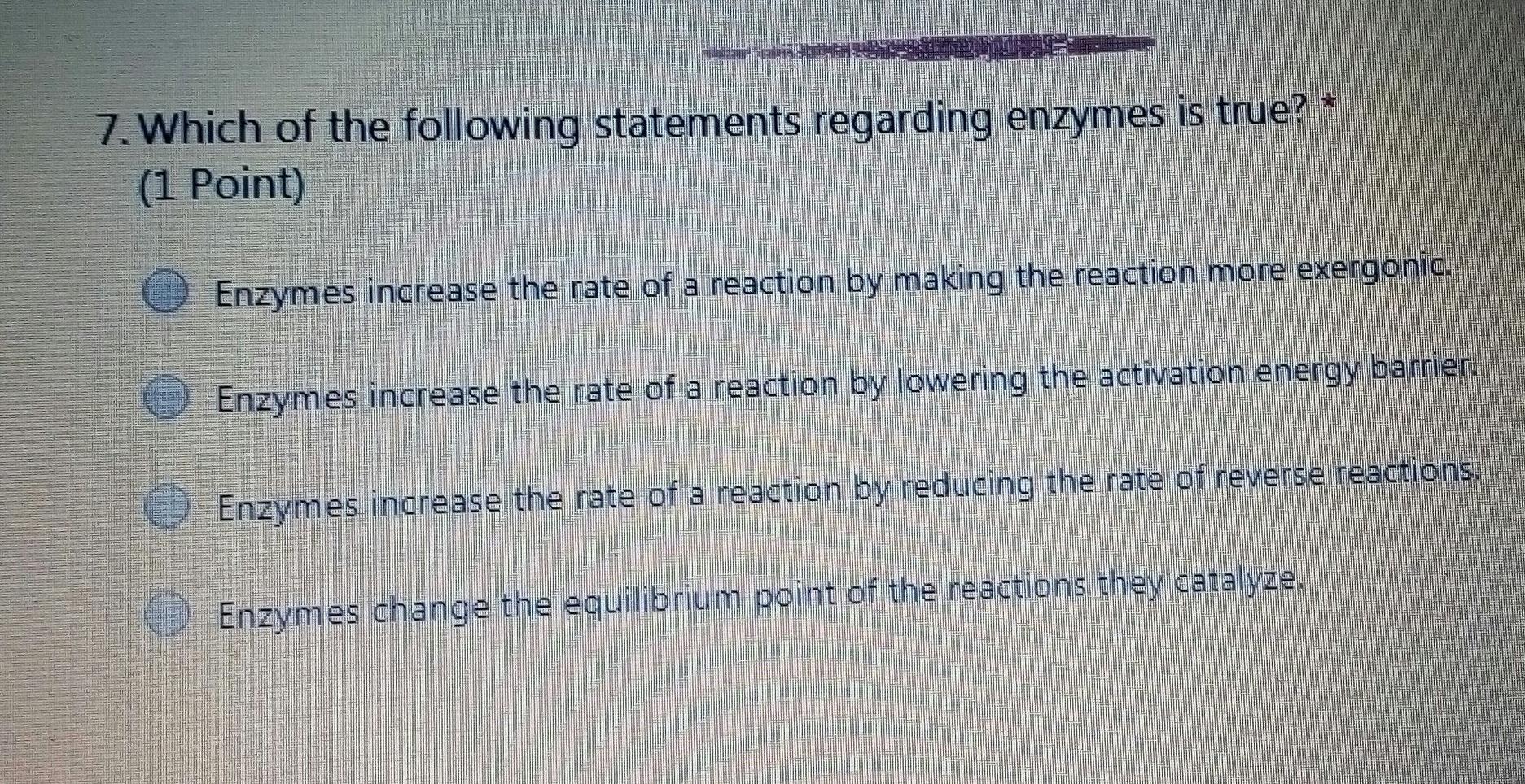 Solved 7. Which of the following statements regarding