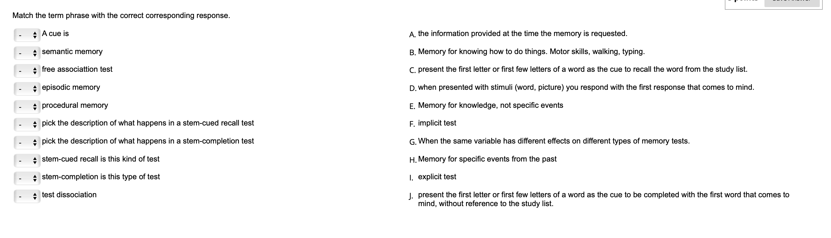 Solved Match the term phrase with the correct corresponding | Chegg.com