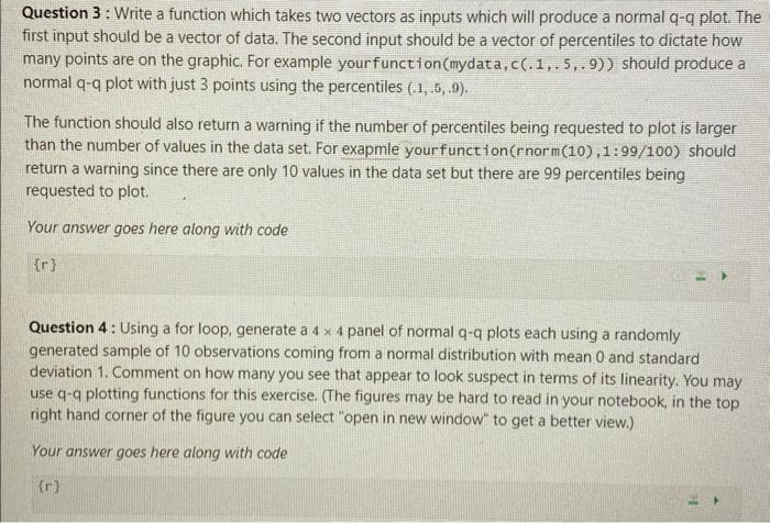Solved Using R-studio, solve questions 3 and 4. generate the | Chegg.com