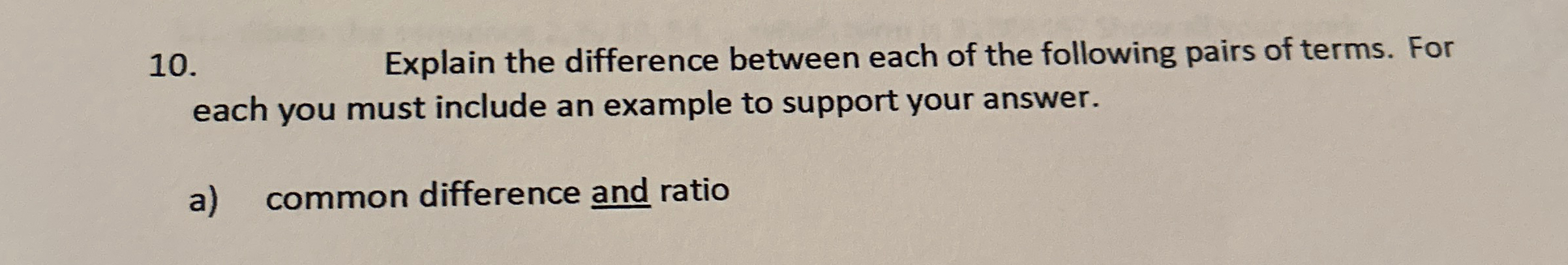 Solved Explain the difference between each of the following | Chegg.com