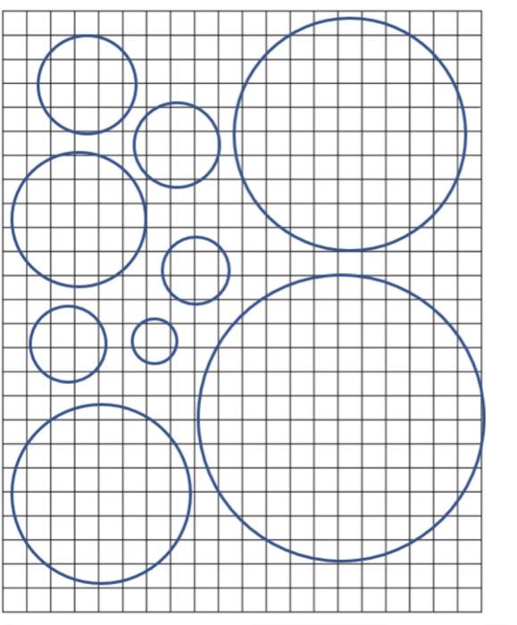 Solved Attached is a bunch of circles drawn on graph paper. | Chegg.com
