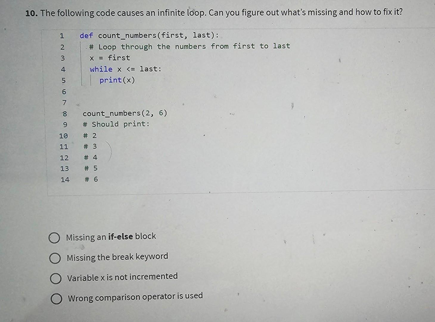 Solved 7. The following code is supposed to add together all | Chegg.com