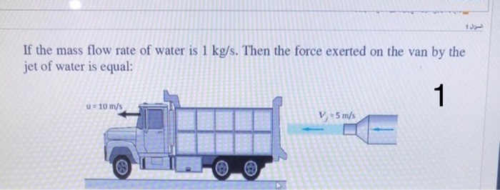 Solved 1 If the mass flow rate of water is 1 kg/s. Then the | Chegg.com