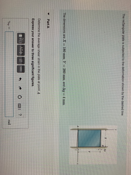 Solved The rectangular plate is subjected to the deformation | Chegg.com