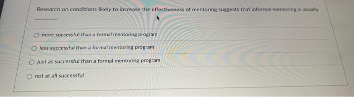 research on mentoring suggests quizlet