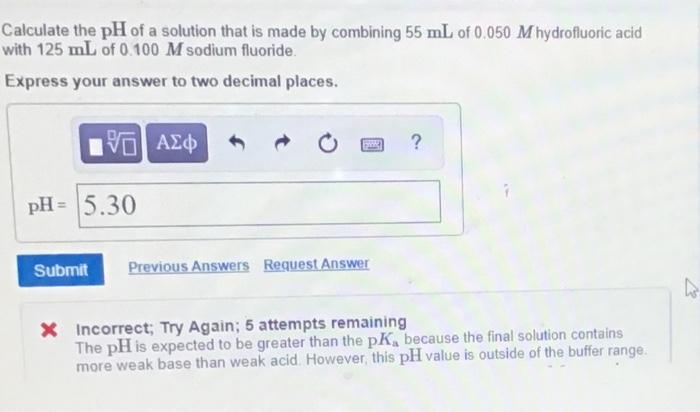 Solved Calculate the pH of a solution that is made by | Chegg.com