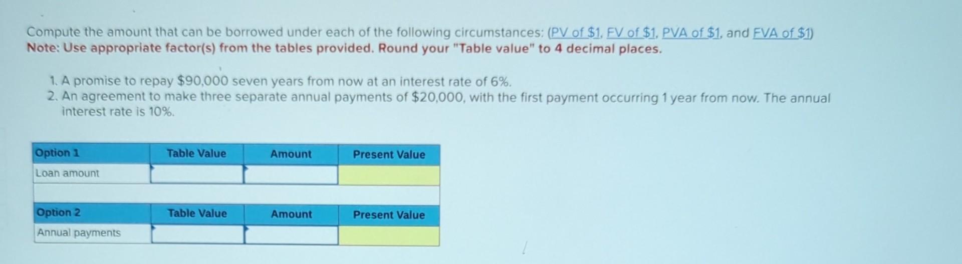 Solved Compute The Amount That Can Be Borrowed Under Each Of | Chegg.com