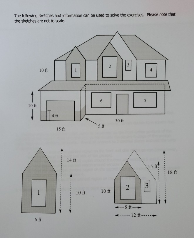 geometric house sketch