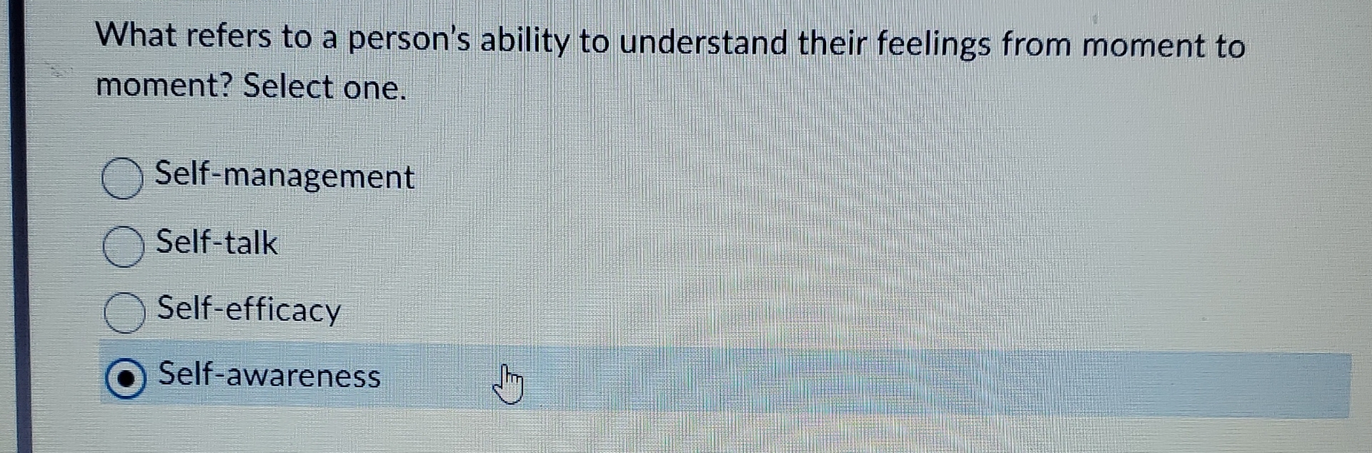 Solved What refers to a person's ability to understand their | Chegg.com