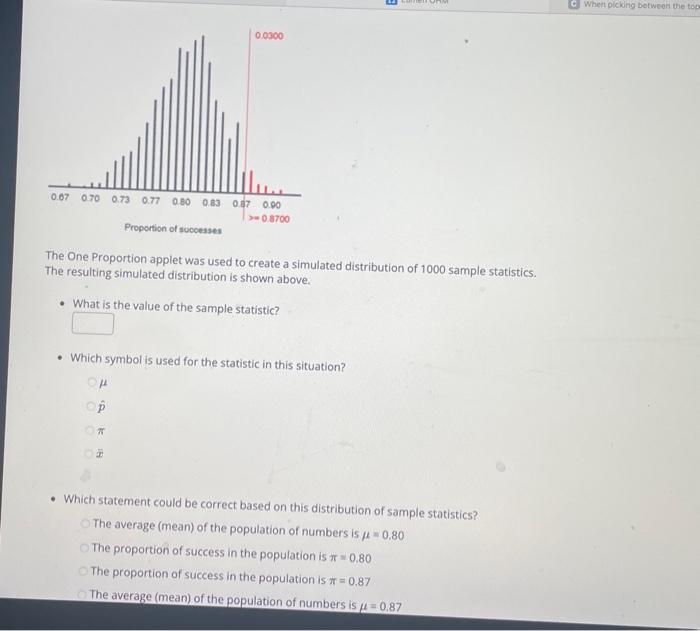 The symbol for the sample statistic in this situation