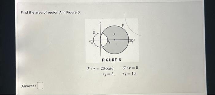 Solved Find the area of region A in Figure 6. | Chegg.com