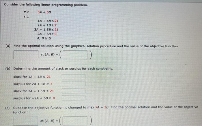 Solved Consider the following linear programming problem. 3A | Chegg.com