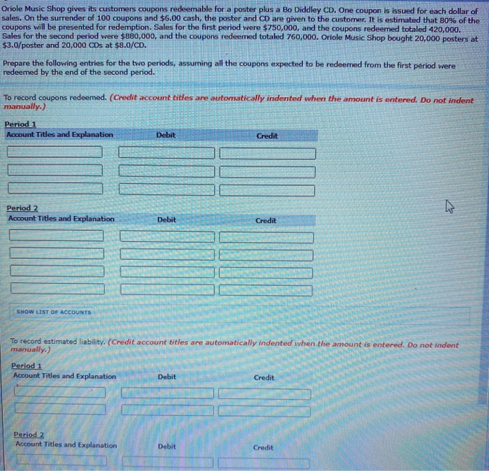 Solved Oriole Music Shop gives its customers coupons